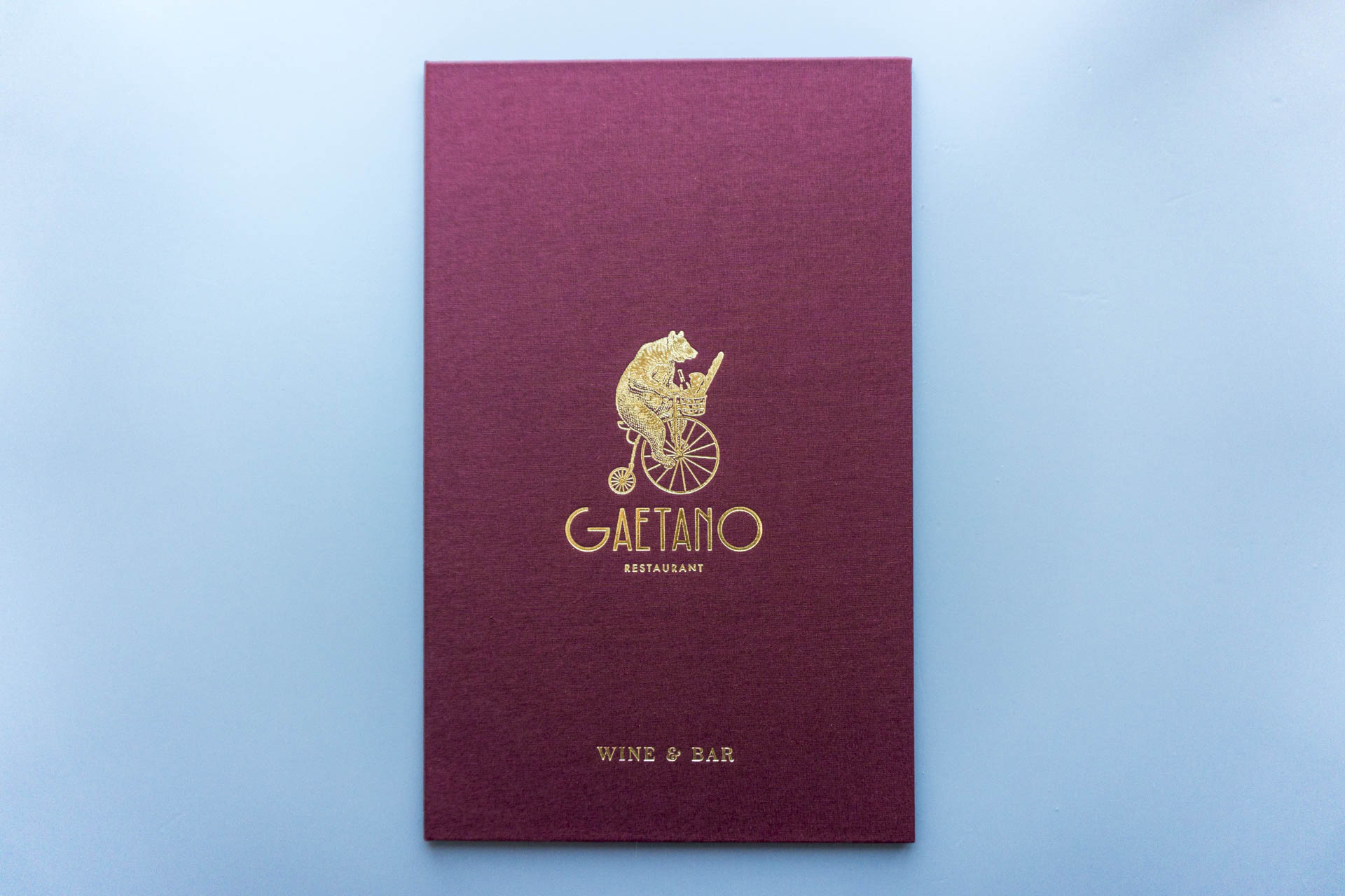 Папки меню для ресторана Gaetano